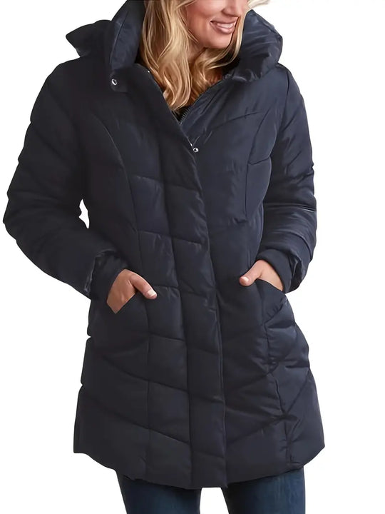Jemélite | Veste matelassée oversize en peluche avec capuche