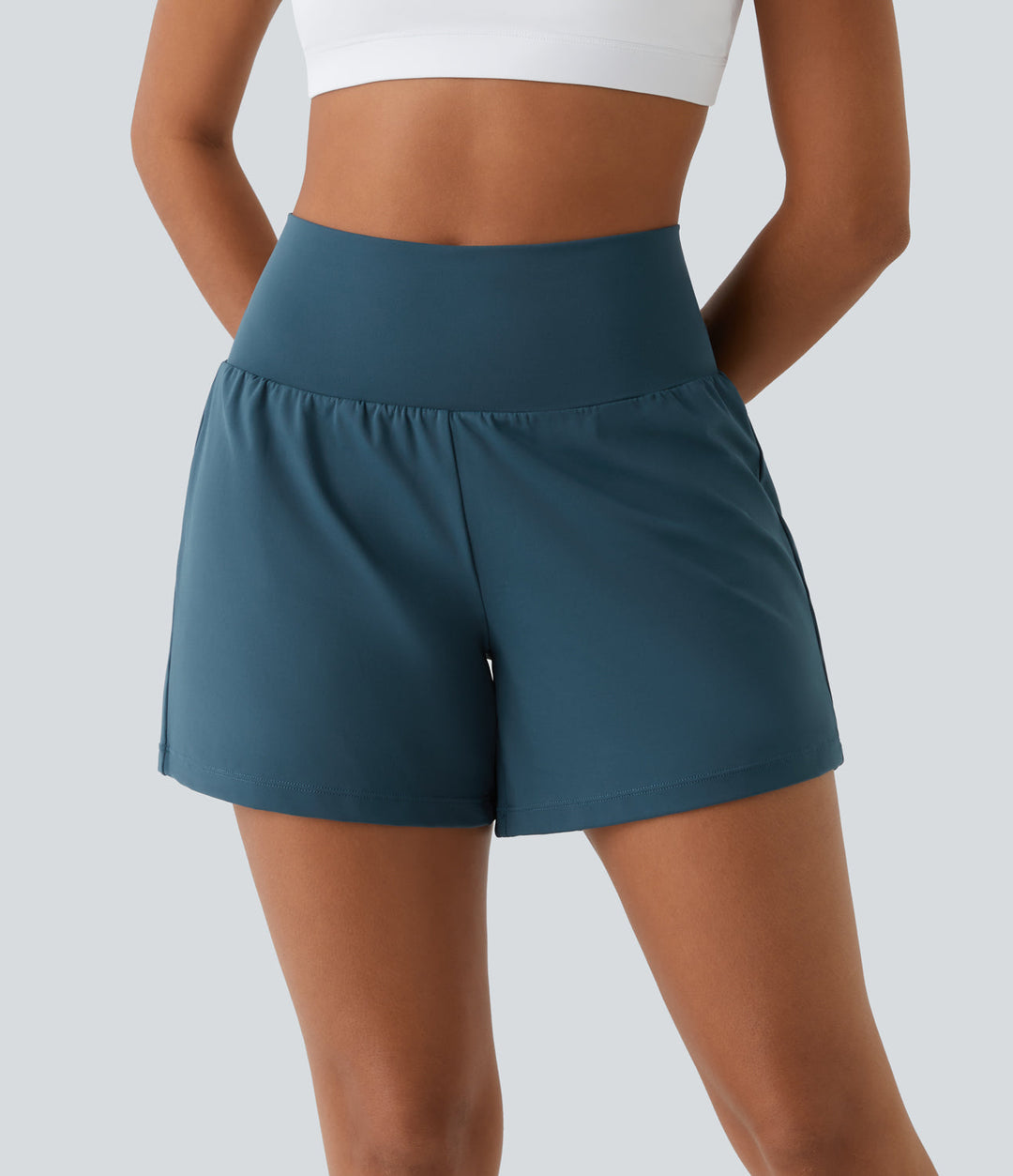 Hilara | Short de yoga 2 en 1 avec taille haute