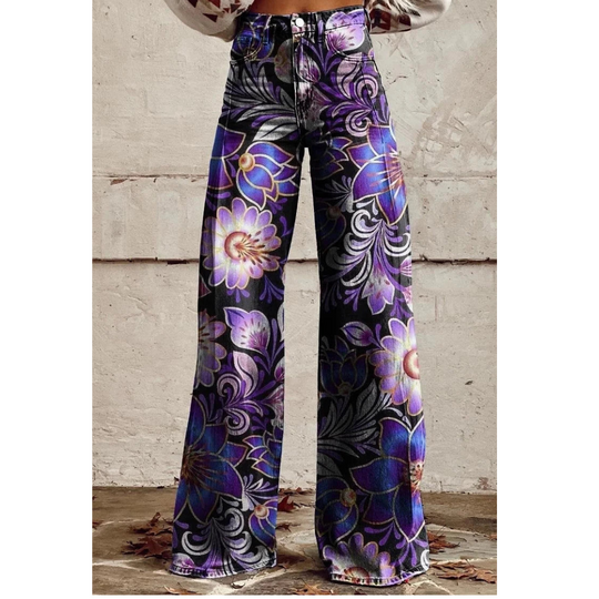 Gaëlle | Pantalon Large à Motif Floral