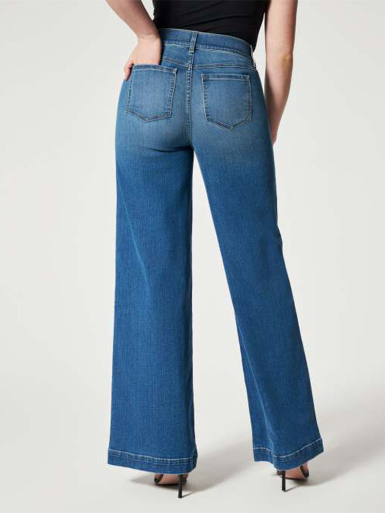 Dominique | Pantalon Femme Large à Jambe Droite