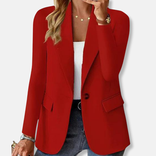 Isla Tailored Blazer | Notch Lapel Button Front Blazer