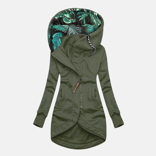 Isabella Fleece Longline Hooded Winter Coat | Mid-Thigh Length Coat