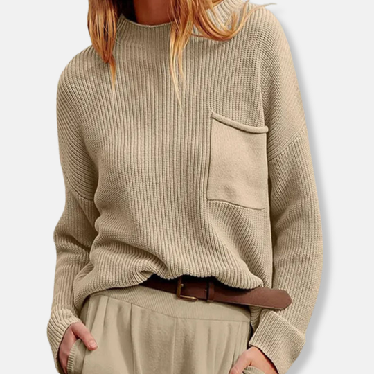 Isla Relaxed Fit Sweatshirt | Patch Pocket Sweatshirt