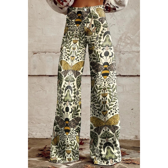 Faustine | Pantalon Femme Large avec Motif Créatif