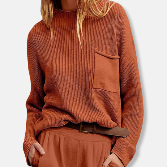 Isla Relaxed Fit Sweatshirt | Patch Pocket Sweatshirt