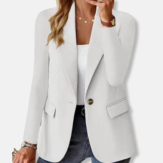 Isla Tailored Blazer | Notch Lapel Button Front Blazer
