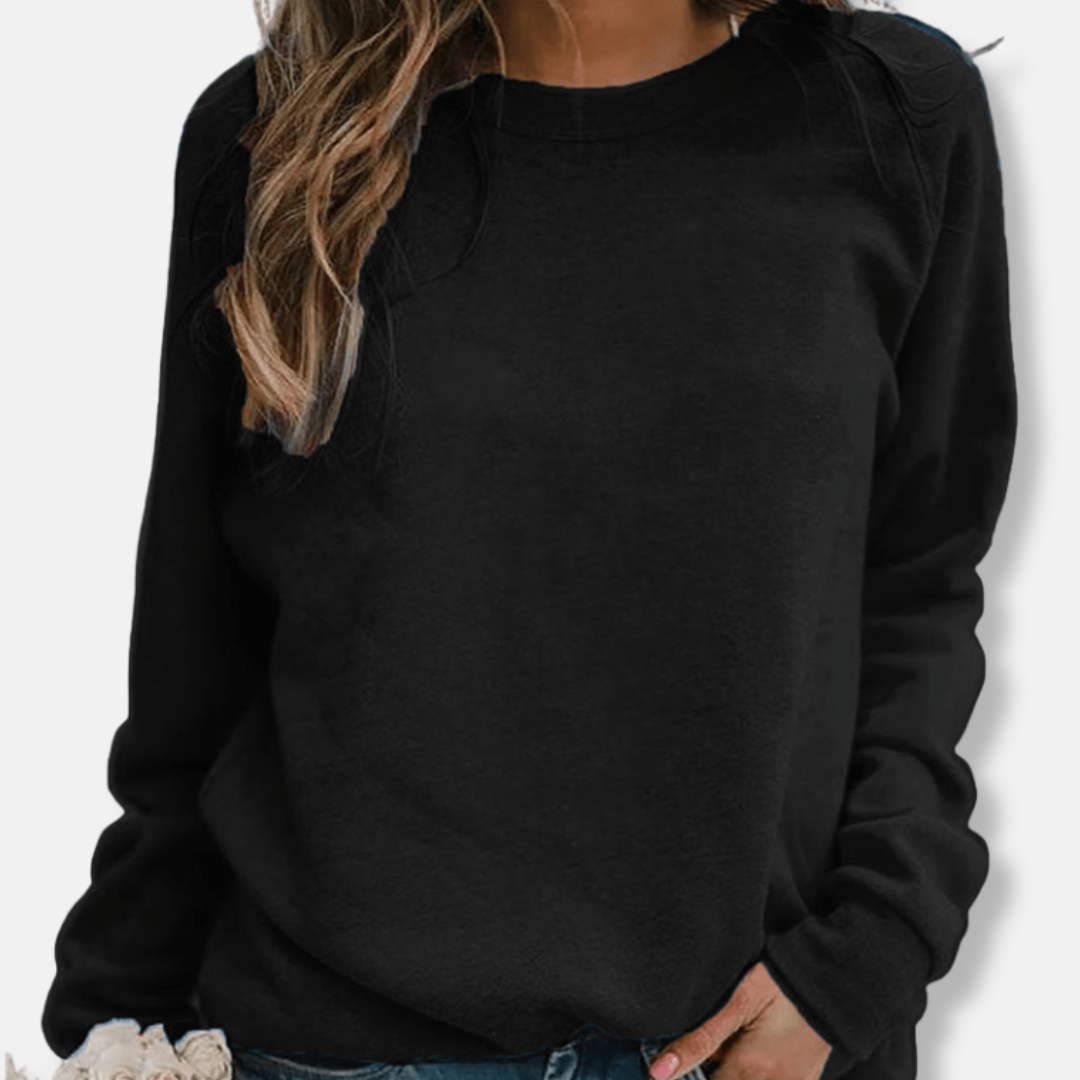 Olivia Relaxed Fit Sweatshirt | Crewneck Long Sleeve Sweatshirt