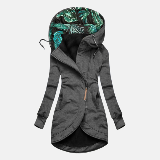 Isabella Fleece Longline Hooded Winter Coat | Mid-Thigh Length Coat