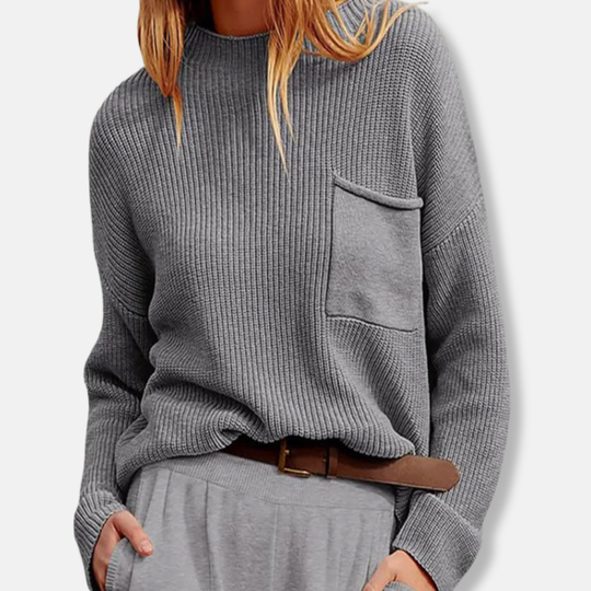 Isla Relaxed Fit Sweatshirt | Patch Pocket Sweatshirt