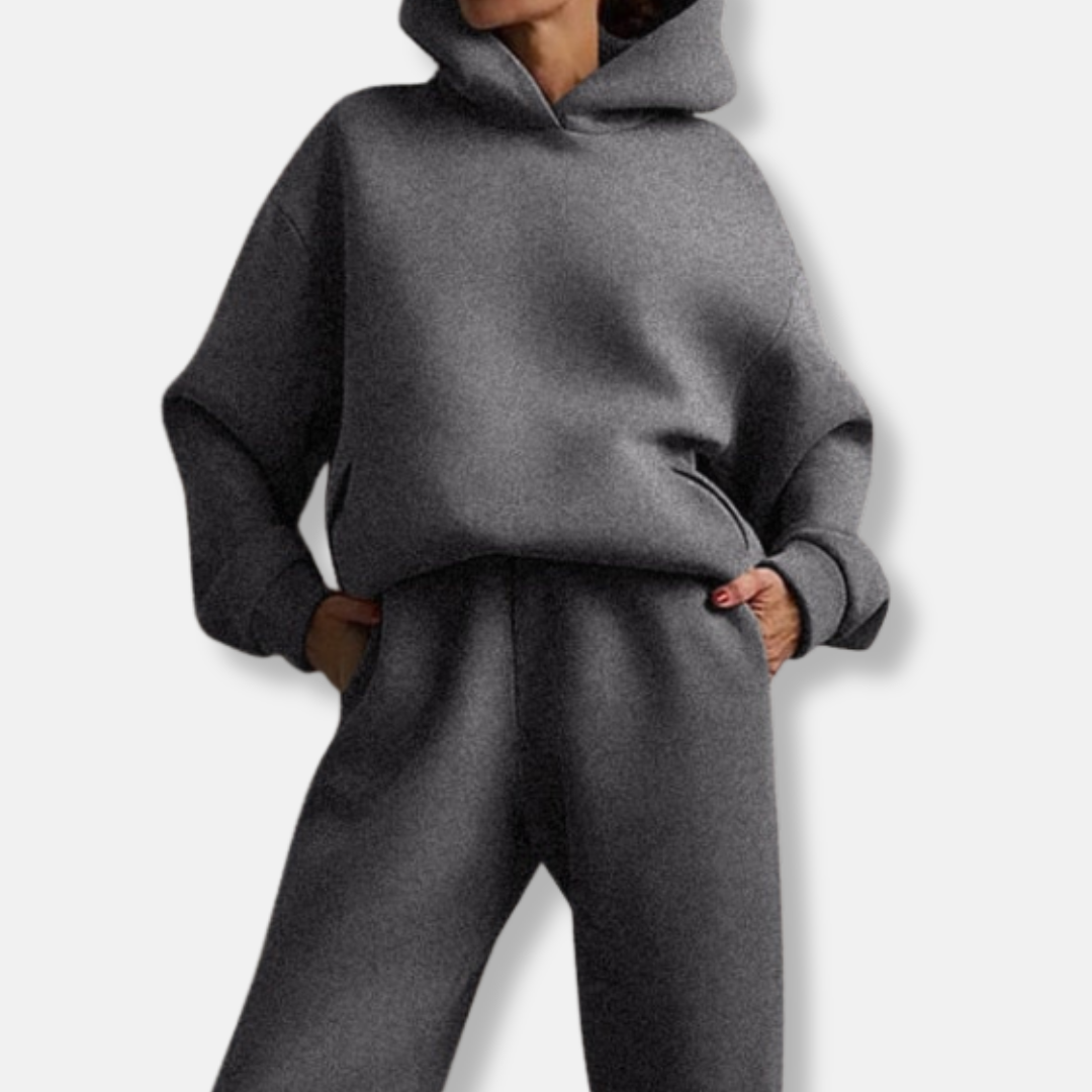 Isla Oversized Hoodie Jogger Pants Two-Piece Set | Relaxed Fit Jogger Pants