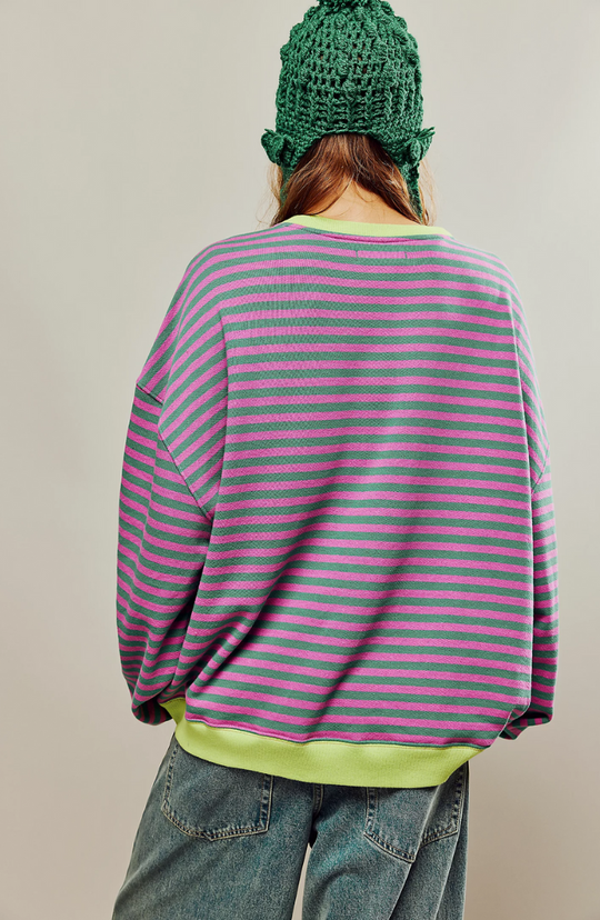 Mana | Pull oversize à rayures