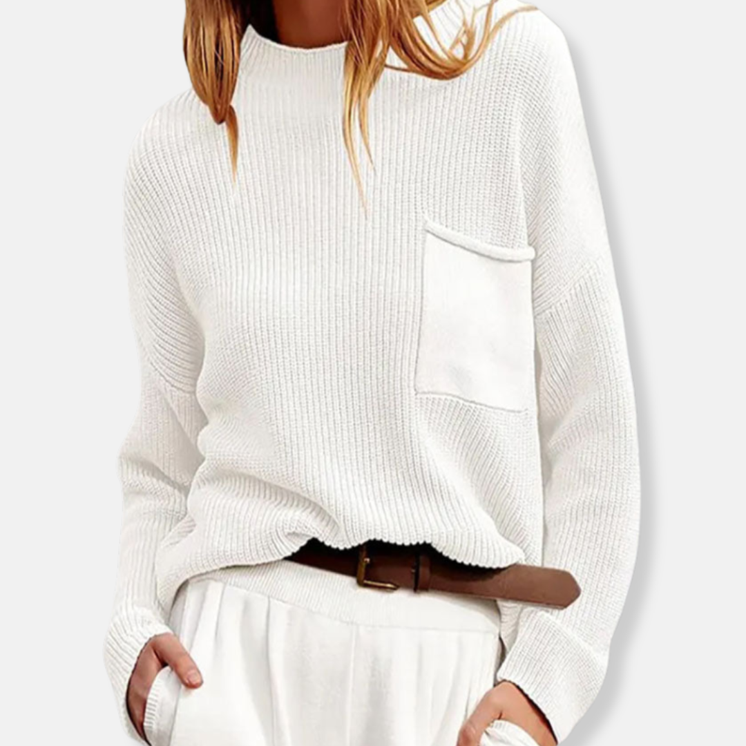 Isla Relaxed Fit Sweatshirt | Patch Pocket Sweatshirt