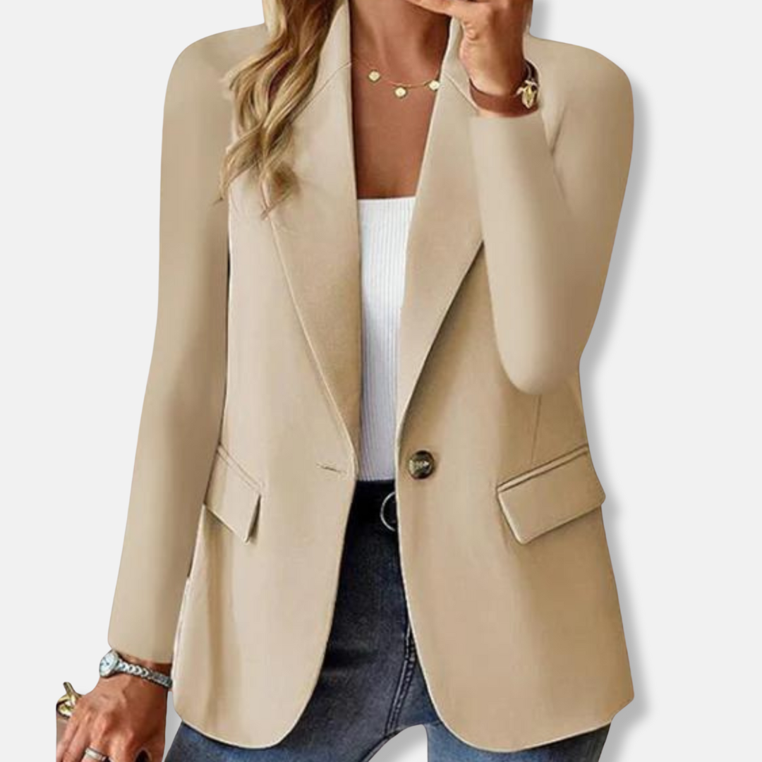 Isla Tailored Blazer | Notch Lapel Button Front Blazer