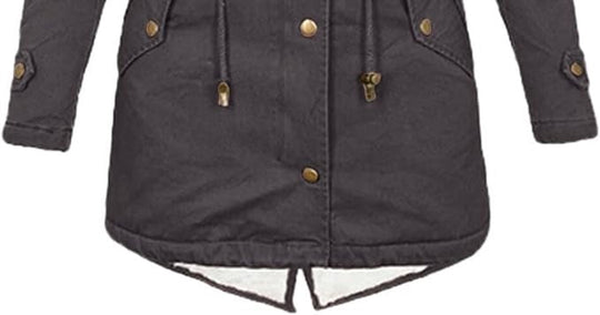 Anna Relaxed Fit Parka | Hooded Thigh-Length Parka