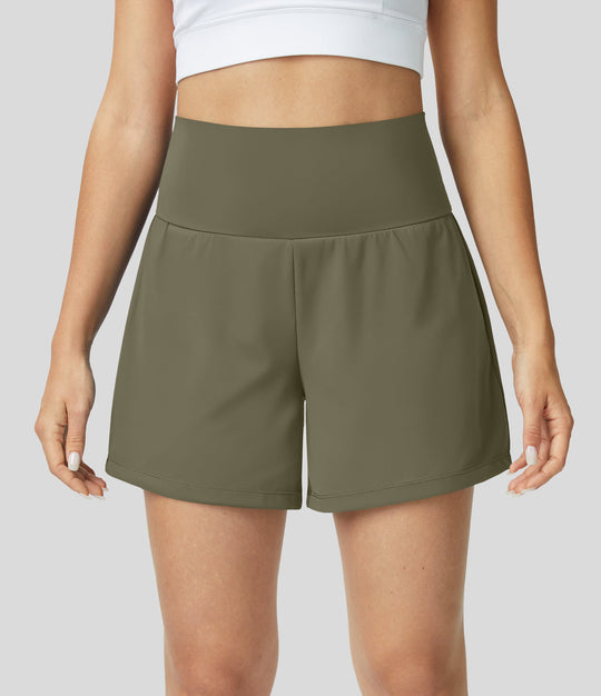 Hilara | Short de yoga 2 en 1 avec taille haute