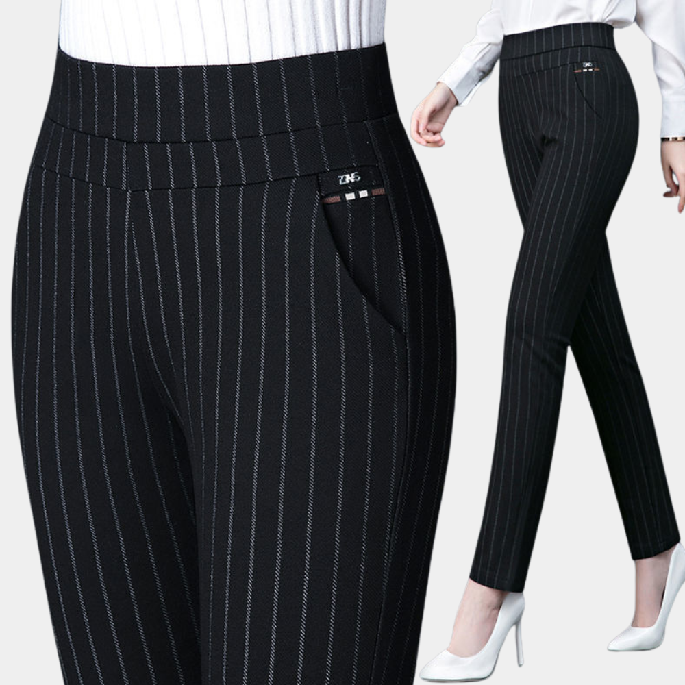 Ava Skinny High-Waisted Pants | Decorative Pockets Pants