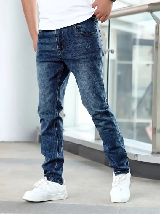Casual Denim Blend Jeans for Men