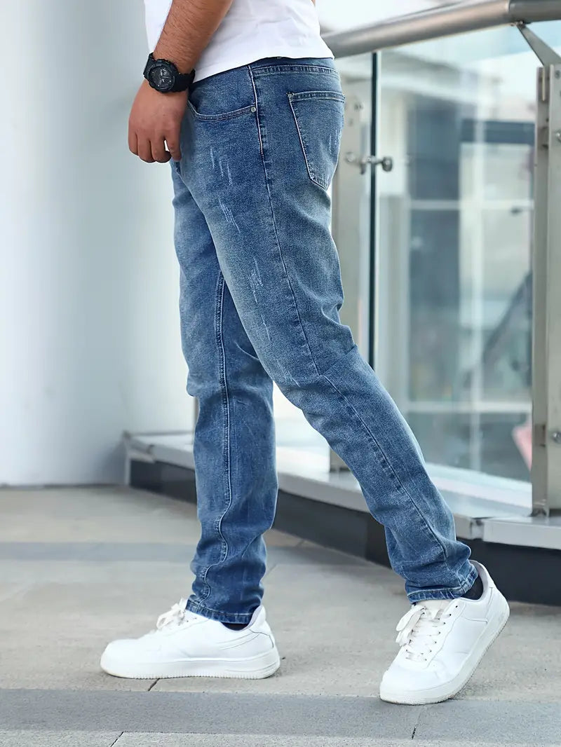 Casual Denim Blend Jeans for Men