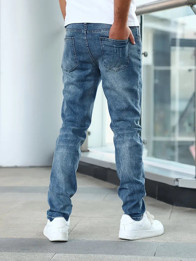 Casual Denim Blend Jeans for Men