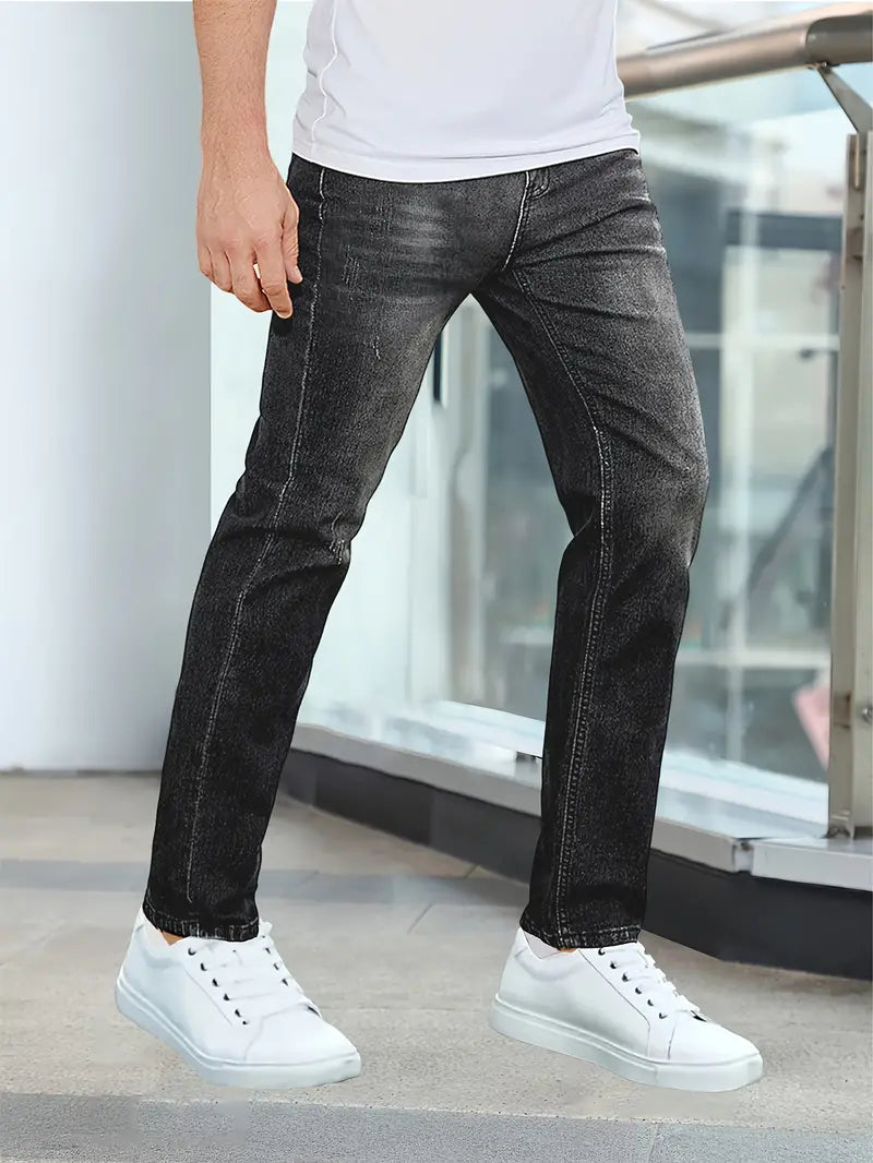 Casual Denim Blend Jeans for Men