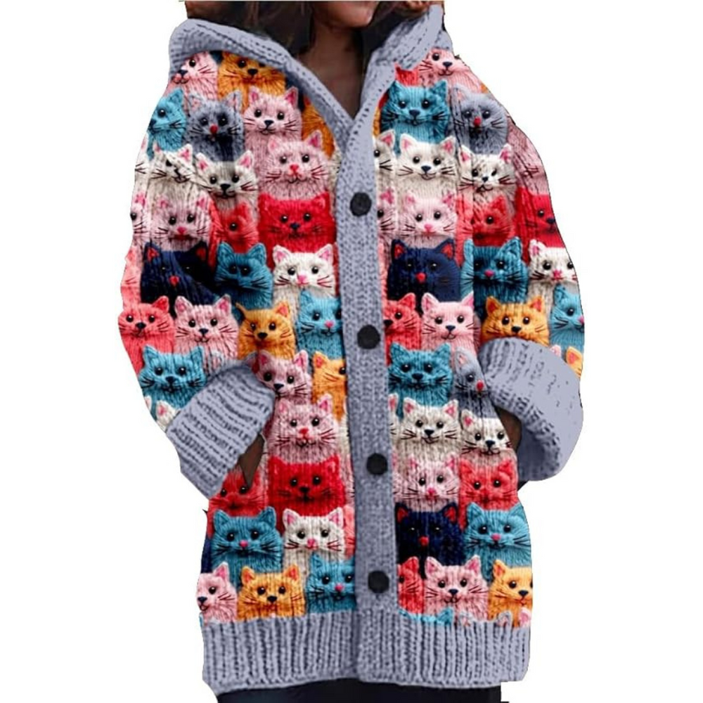 Cat Hooded Cardigan for Women