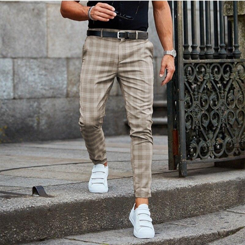 Checked Chinos Flexible Fit for Men