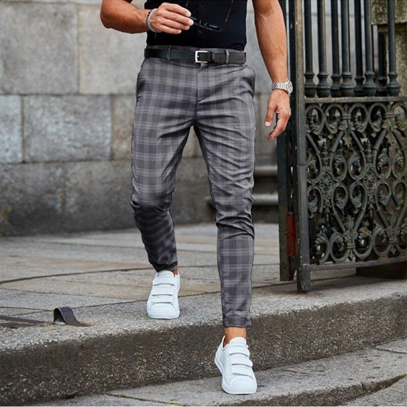 Checked Chinos Flexible Fit for Men