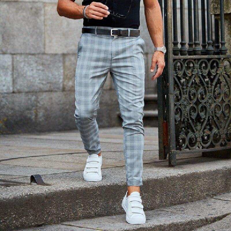 Checked Chinos Flexible Fit for Men
