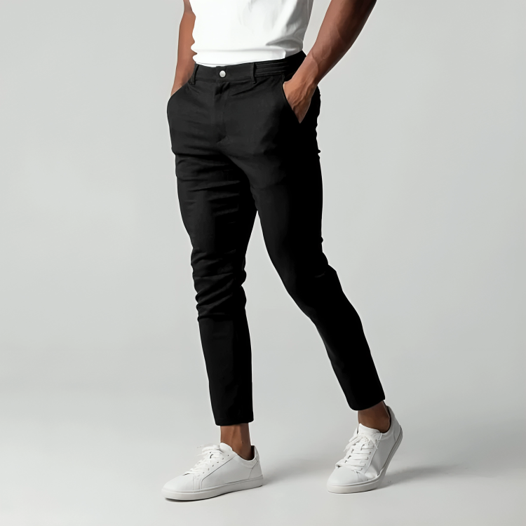 Chino Trousers with Tapered Leg for Men