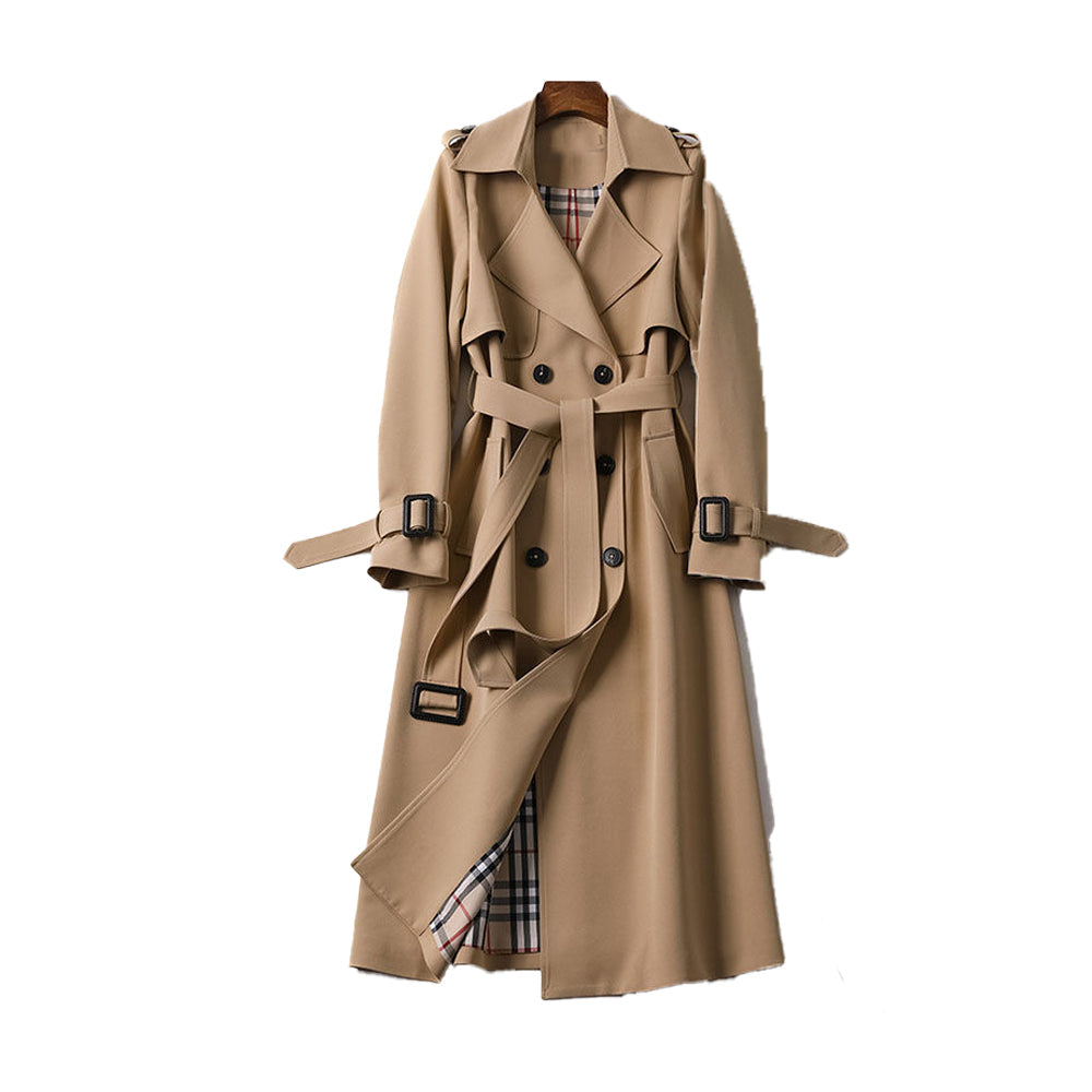 Double Button Trench Coat for Women