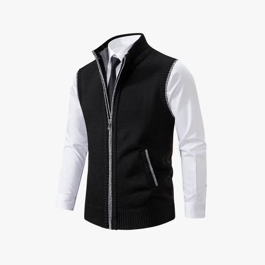 Gilet with Zipper and Pockets for Men