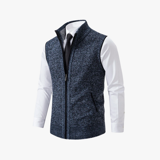 Gilet with Zipper and Pockets for Men