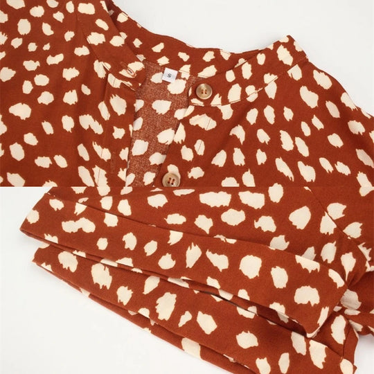 Leona | Robe midi bohème léopard