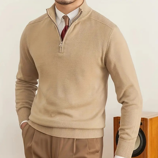 High Collar Half Zip Sweater for Women