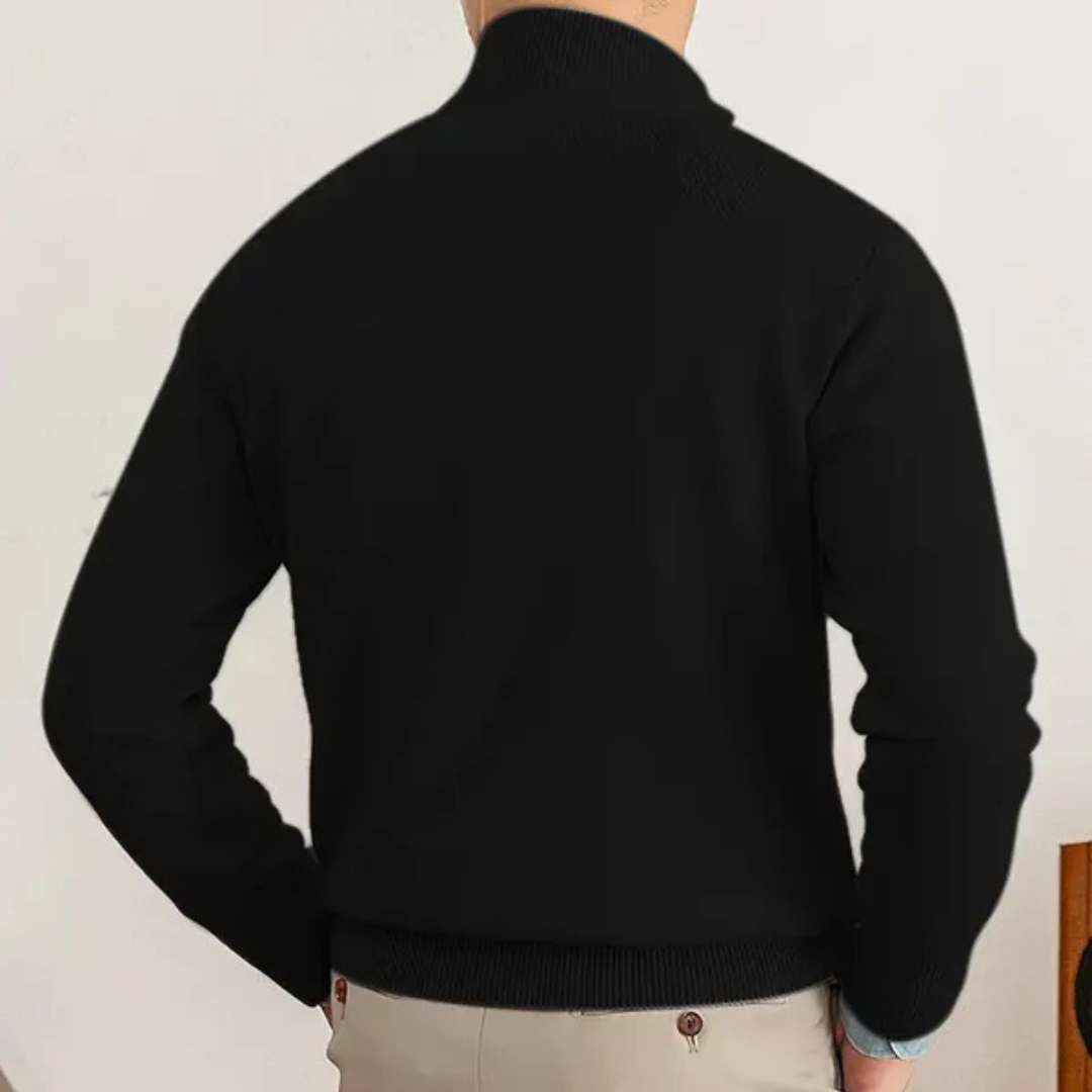 High Collar Half Zip Sweater for Women