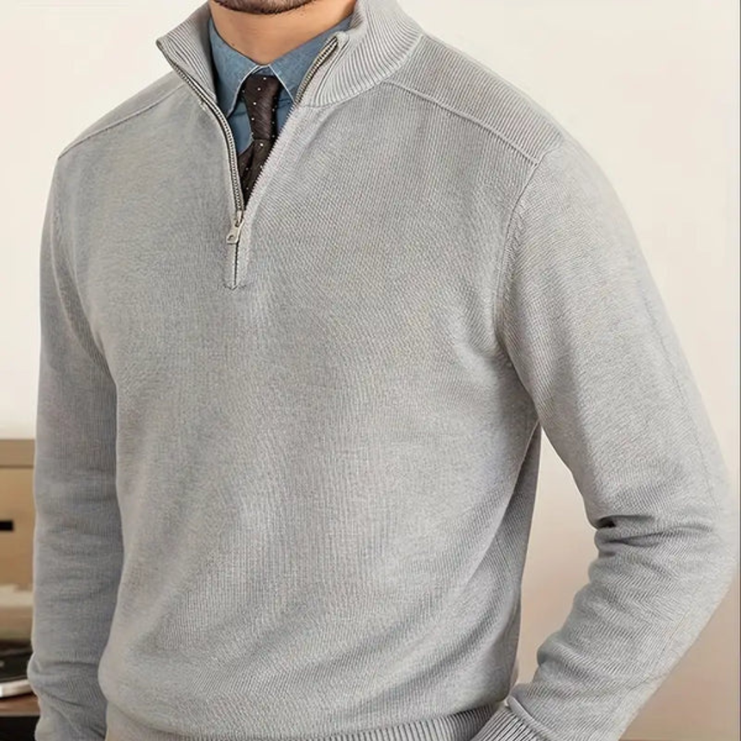 High Collar Half Zip Sweater for Women