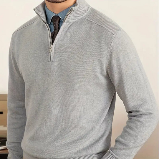High Collar Half Zip Sweater for Women
