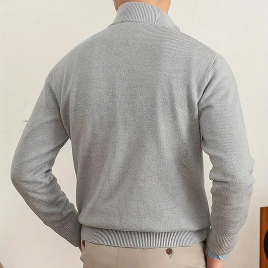 High Collar Half Zip Sweater for Women