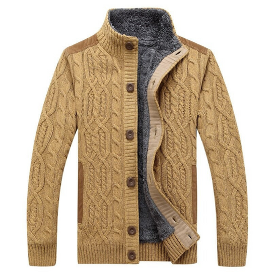 Long-Sleeved Knit Cardigan for Men