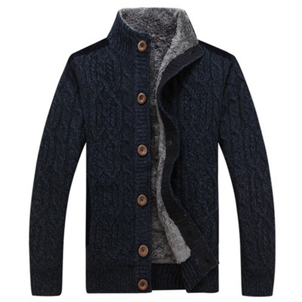 Long-Sleeved Knit Cardigan for Men