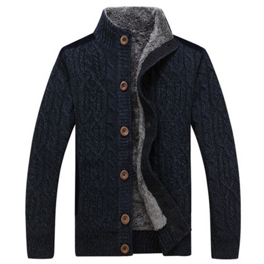Long-Sleeved Knit Cardigan for Men
