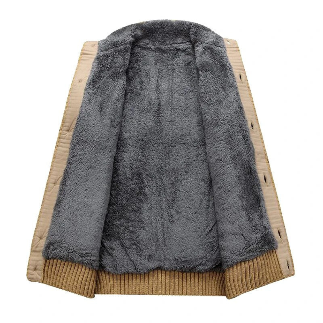 Long-Sleeved Knit Cardigan for Men