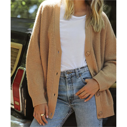 Long Cardigan with V-neck for Women