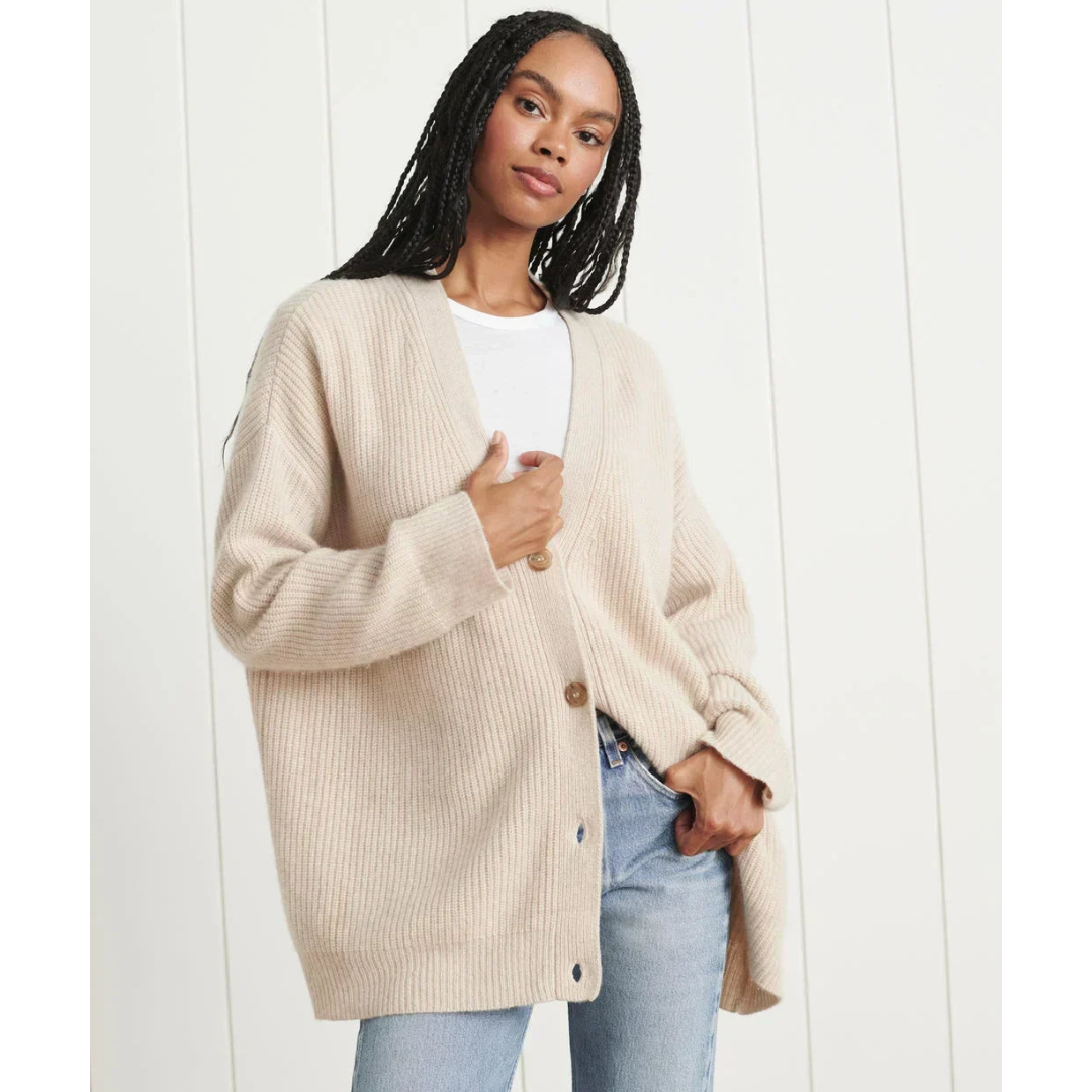 Long Cardigan with V-neck for Women