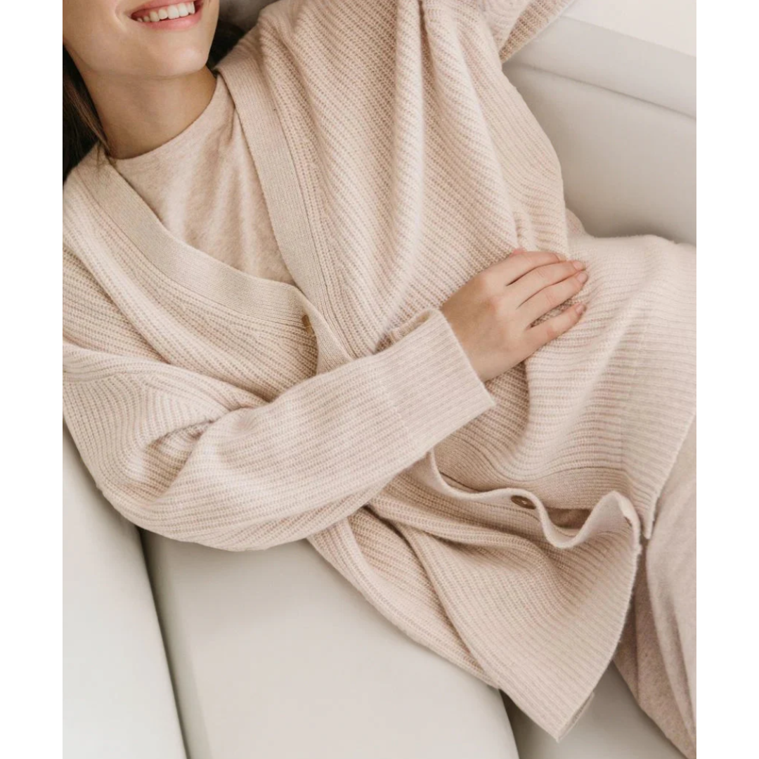 Long Cardigan with V-neck for Women