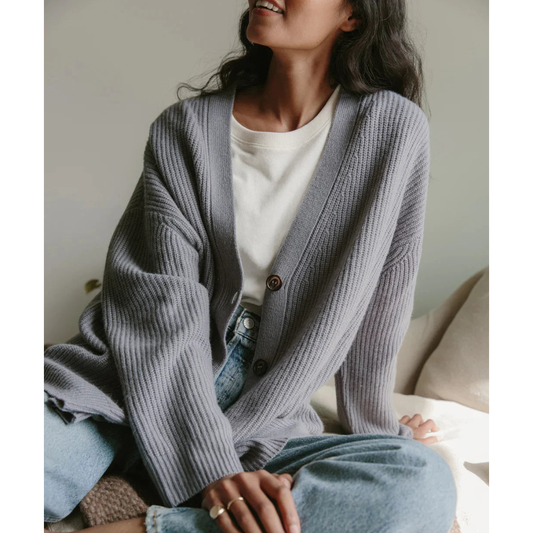 Long Cardigan with V-neck for Women