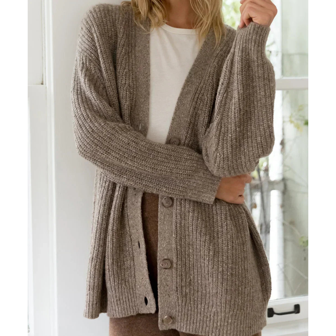 Long Cardigan with V-neck for Women