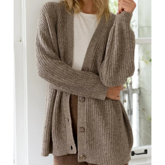 Long Cardigan with V-neck for Women