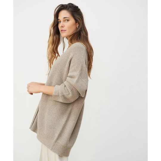 Long Cardigan with V-neck for Women
