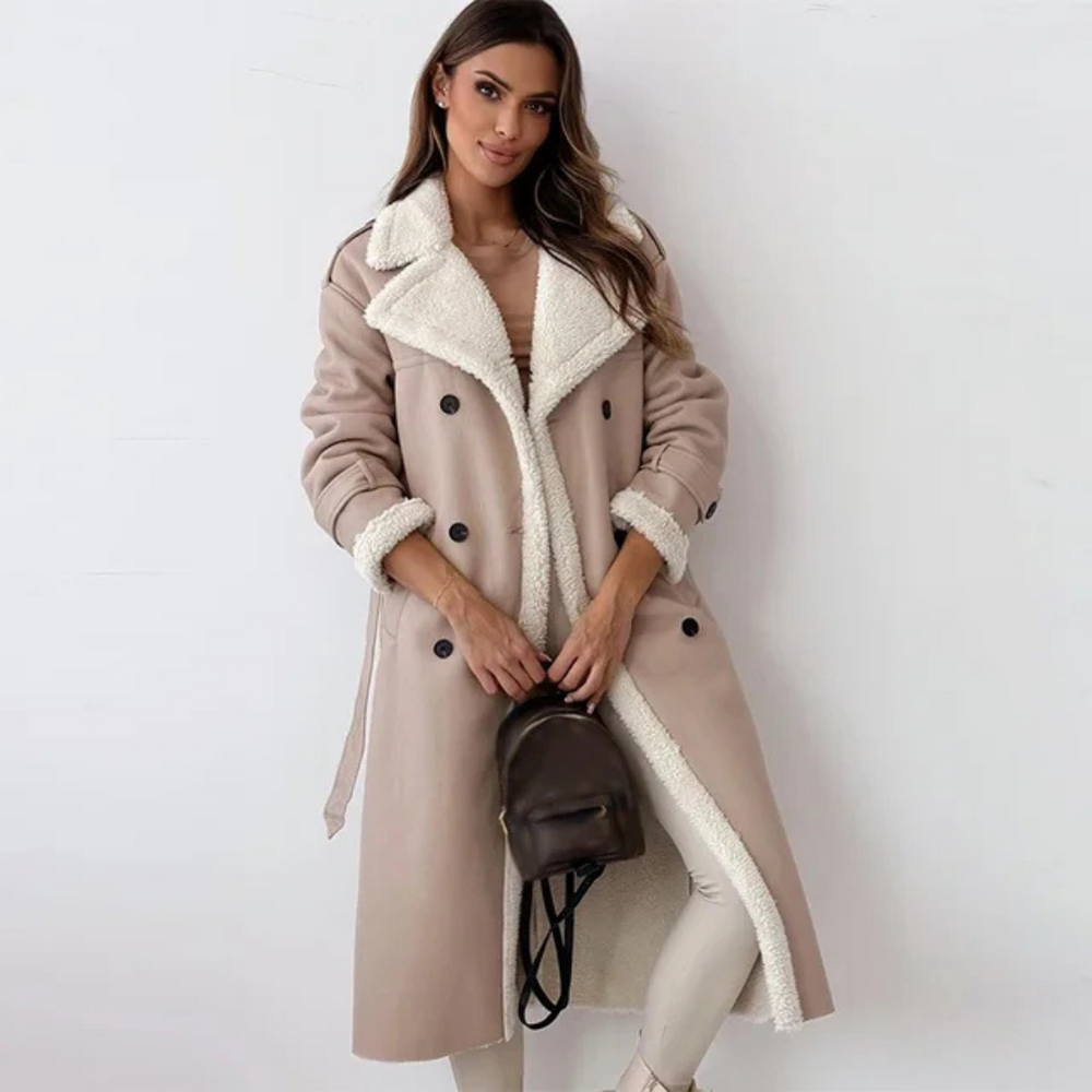 Long Coat with Tailored Fit for Women